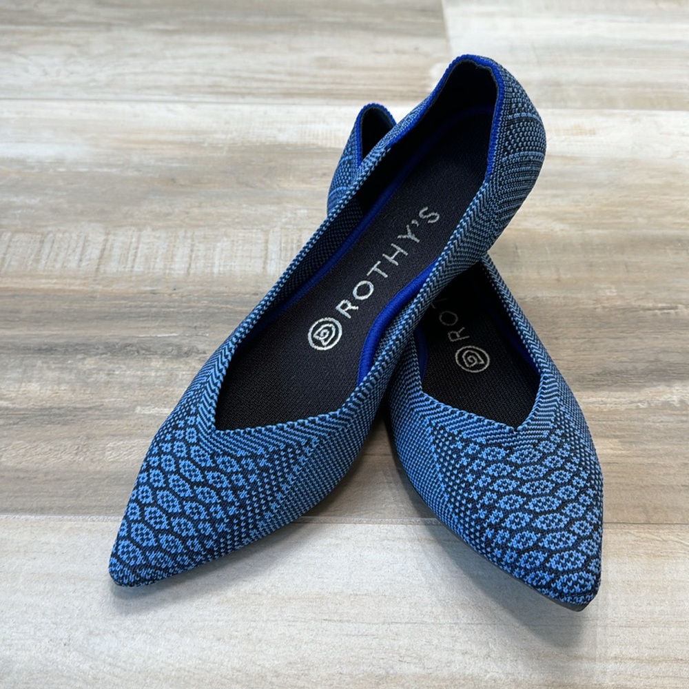 Rothy's Lapis Python Points Snake Print Two Tone … - image 3